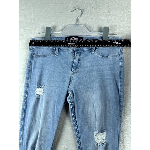Hollister California Women's Legging Jeans Advanced Stretch Distressed Blue 11R - Picture 5 of 9